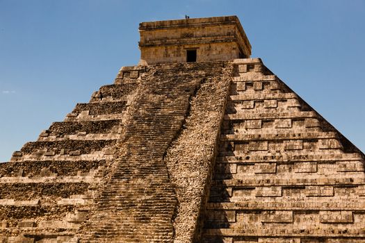 a Ziggurat in Chichen Itza, Yucatan, Mexico