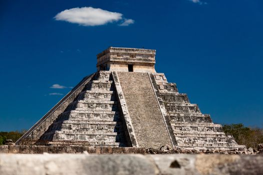 a Ziggurat in Chichen Itza, Yucatan, Mexico