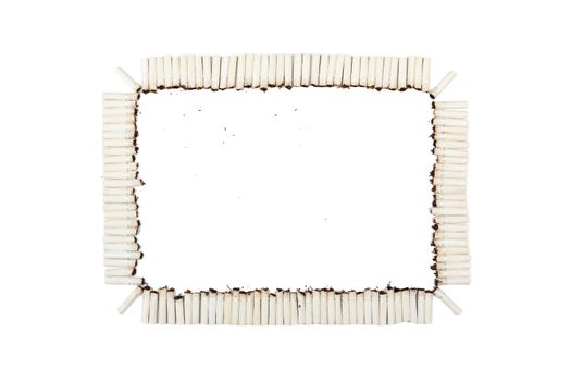 A frame made by a lot of cigarettes