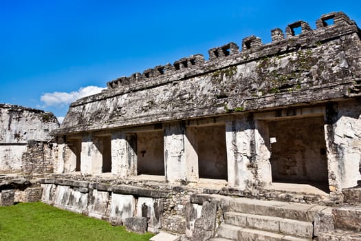 Temple of Palenque, an ancient mayan ruin, located in Palenque, Yucatan, Mexico