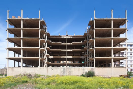 Unfinished building abandoned