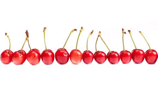 delicious cherries on white background