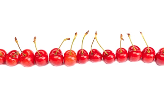 delicious cherries on white background