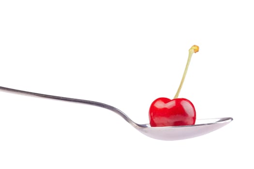 delicious cherries on white background