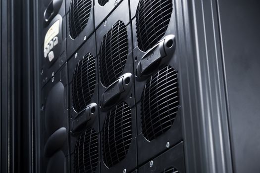 UPS server rack Array in a data center