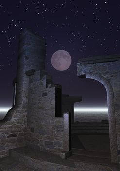 Digital visualization of a ruin