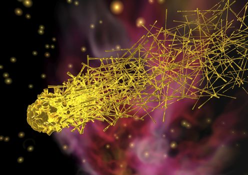 Digital visualization of a comet