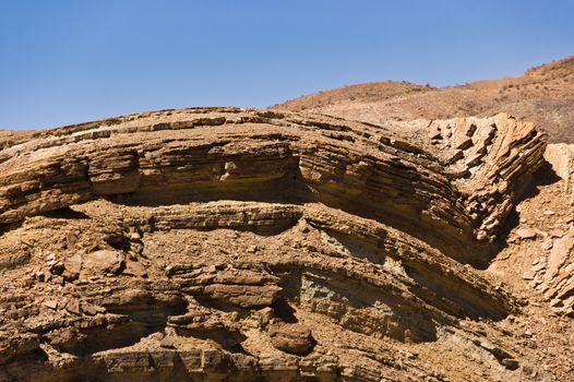 desert landscape near calico ghost town, California, USA