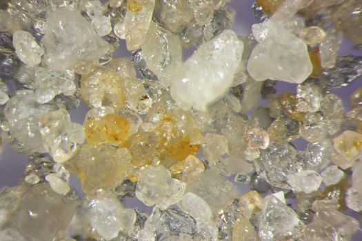 Micro photography of sand grains