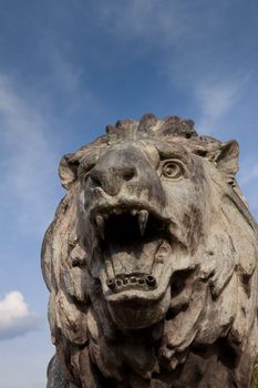 Ancient lion sculpture