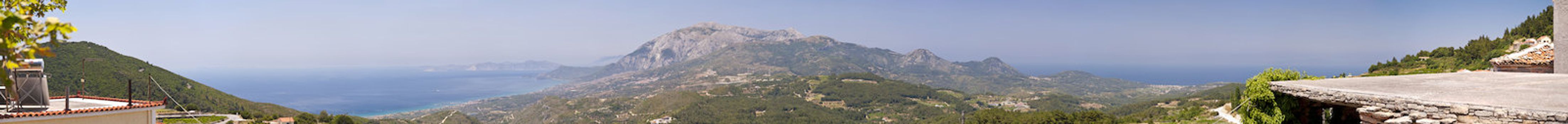 Panorama of Samos in Greece