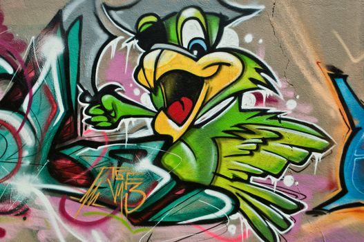 Mulhouse - France - 7 th May 2014 - Urban Art - bird