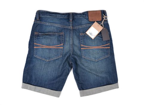 price tag with barcode on  jeans textured