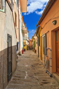 view in Marciana, small village in Elba island, Tuscany, Italy