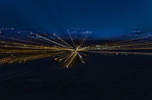 Interesting picture over the Pamplona city in Spain, with nice colors and lights