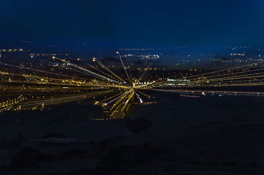 Interesting picture over the Pamplona city in Spain, with nice colors and lights