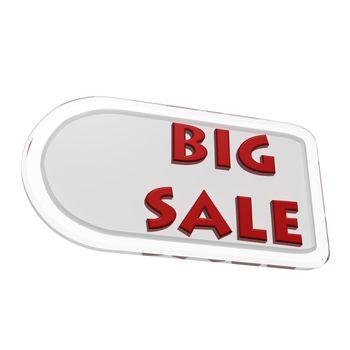 High Quality Big sale product badge isolated on white.