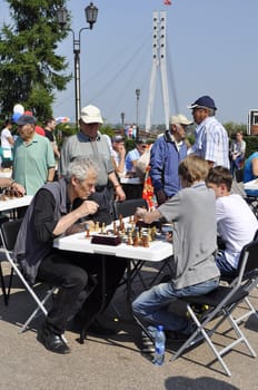 Day of the athlete in Tyumen, 09.08.2014. Chess tournament