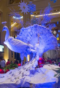 LAS VEGAS - JAN 13 : Holiday installation at the Venetian hotel & Casino in Las Vegas on November 15, 2013. With more than 4000 suites it's one of the most famous hotels in the world.