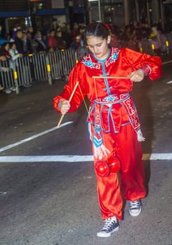 SAN FRANCISCO - FEB 15 : An unidentified participant at the Chinese New Year Parade in San Francisco , California on February 15 2014 , It is the largest Asian event in North America 