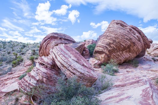  The Red Rock canyon near las vegas , Nevada.