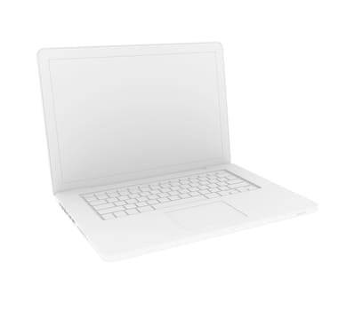 Laptop. Isolated on white background with empty space