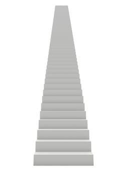 Staircase. Isolated render on the white background