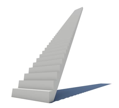 Staircase. Isolated render on the white background