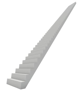 Staircase. Isolated render on the white background