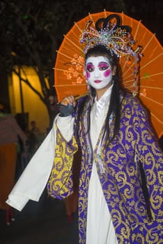 SAN FRANCISCO - FEB 15 : An unidentified participant at the Chinese New Year Parade in San Francisco , California on February 15 2014 , It is the largest Asian event in North America 