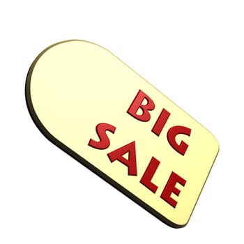 High Quality Big Sale product badge isolated on white.