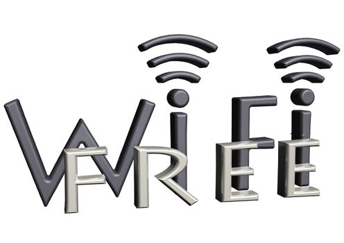 Sign of a free zone of a wireless communication