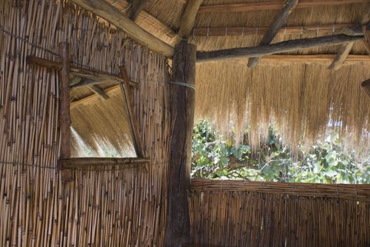 construction made of reeds in Africa