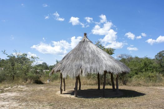 typical African hut made of straw