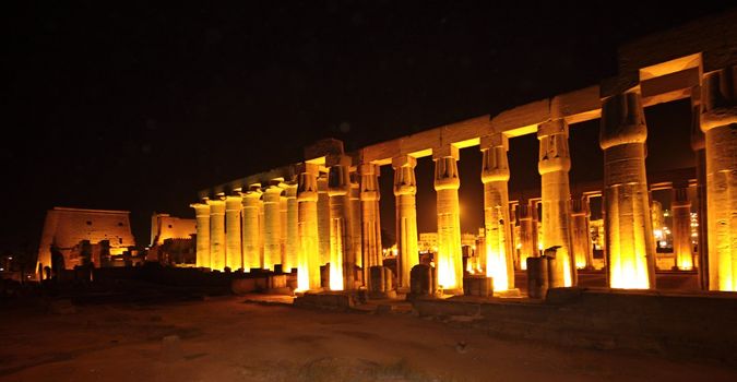 Luxor temple at night, Egypt 