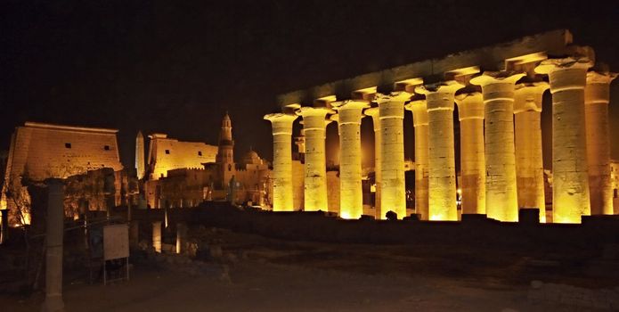 Luxor temple at night, Egypt 