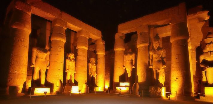 Luxor temple at night, Egypt 