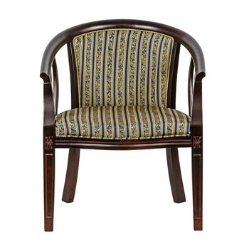 Wooden chair, isolated on white background, with clipping path