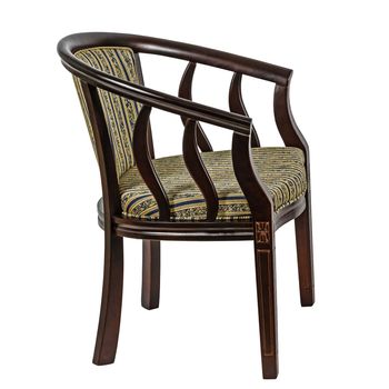 Wooden chair, isolated on white background, with clipping path