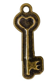 Key, element for scrapbooking, isolated on a white background, with clipping path