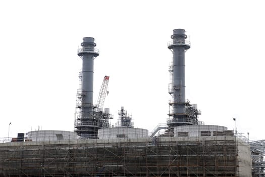 Construction site of a new electric power plant