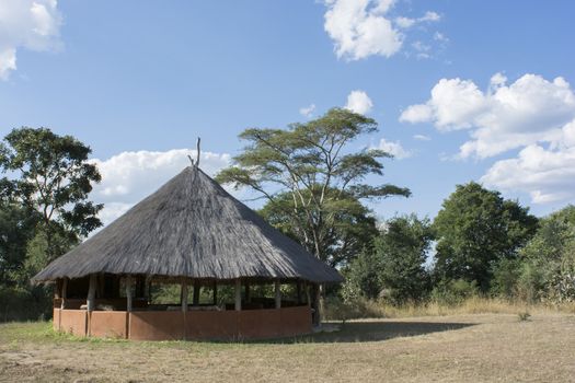 typical African hut made of straw