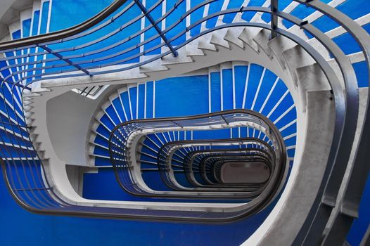 Blue staircase