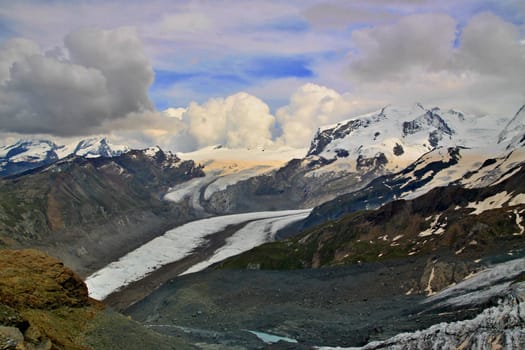 Beautiful  Alpine mountain view on  Swiss Alps 