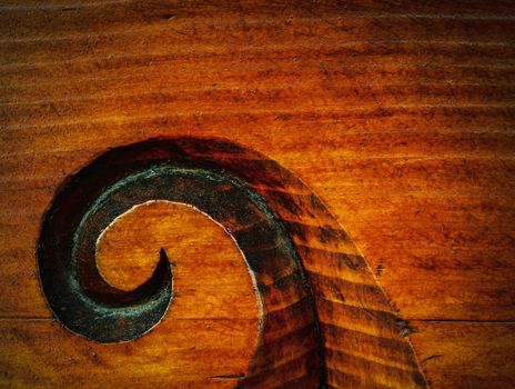 background or texture detail spiral carvings on painted wood