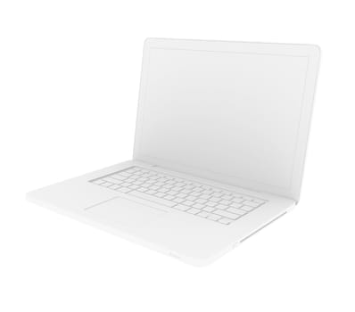 Laptop. Isolated on white background with empty space