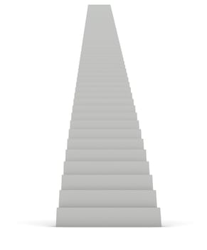 Staircase. Isolated render on the white background