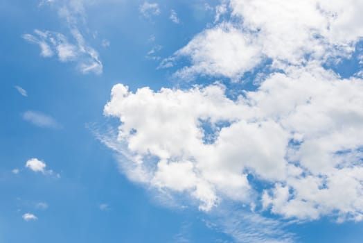 blue sky with cloud closeup