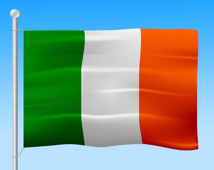 Flag Ireland Showing Euro Patriot And National