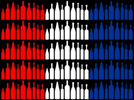 Bottles Flag Indicating The Netherlands And Winetasting